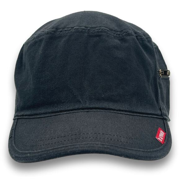 Army Cadet Hat Distressed Round Top BDU Baseball Castro Cap With Zippered Pocket - Picture 3 of 9